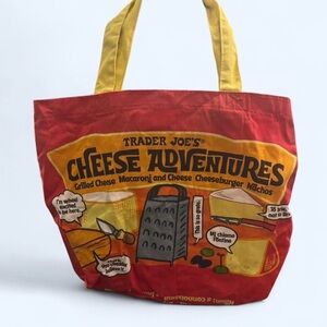 Trader Joe's Red and Yellow Cheese Adventures Tote Bag